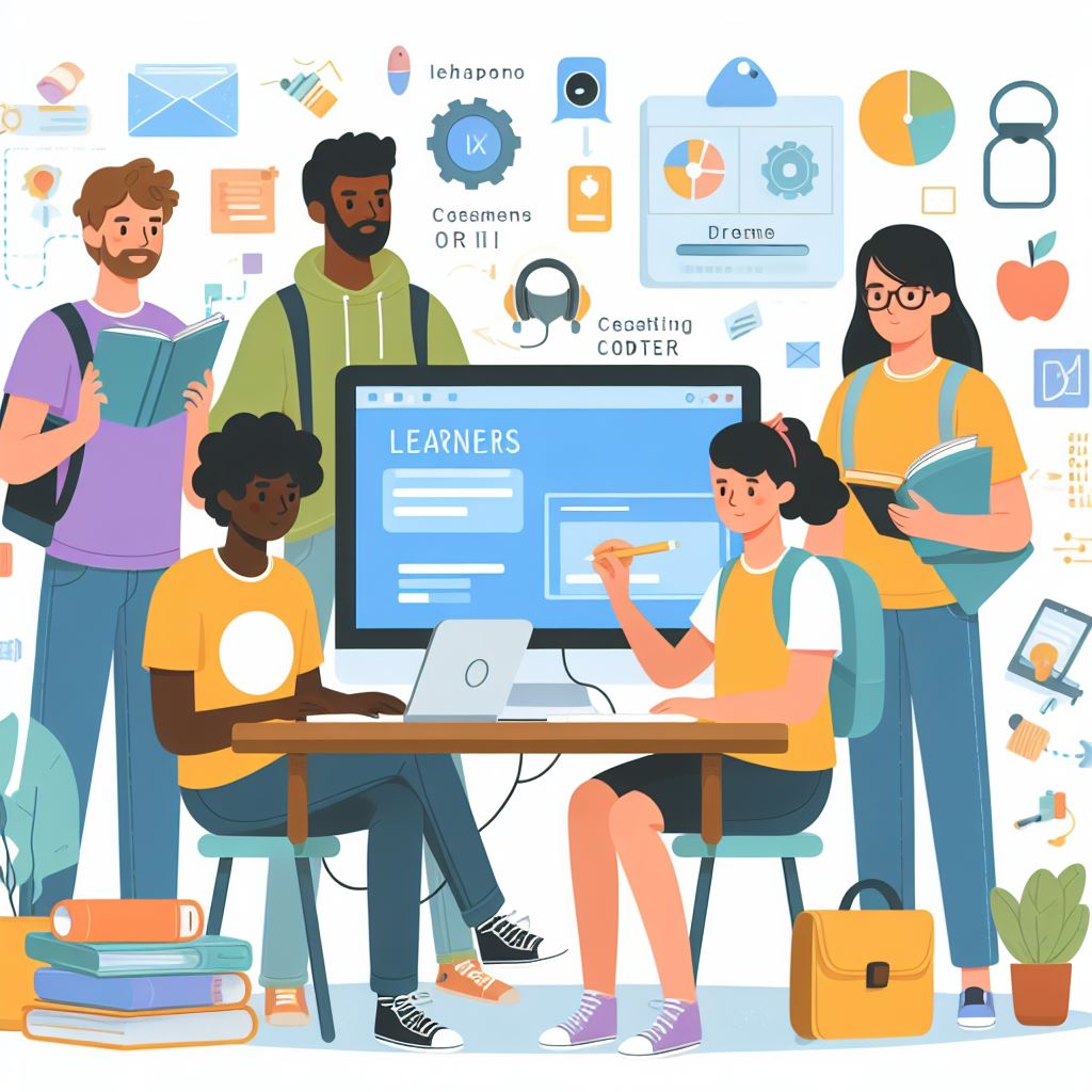 obrazek przedstawiajacy osoby uczace sie tworzyc strony internetowe