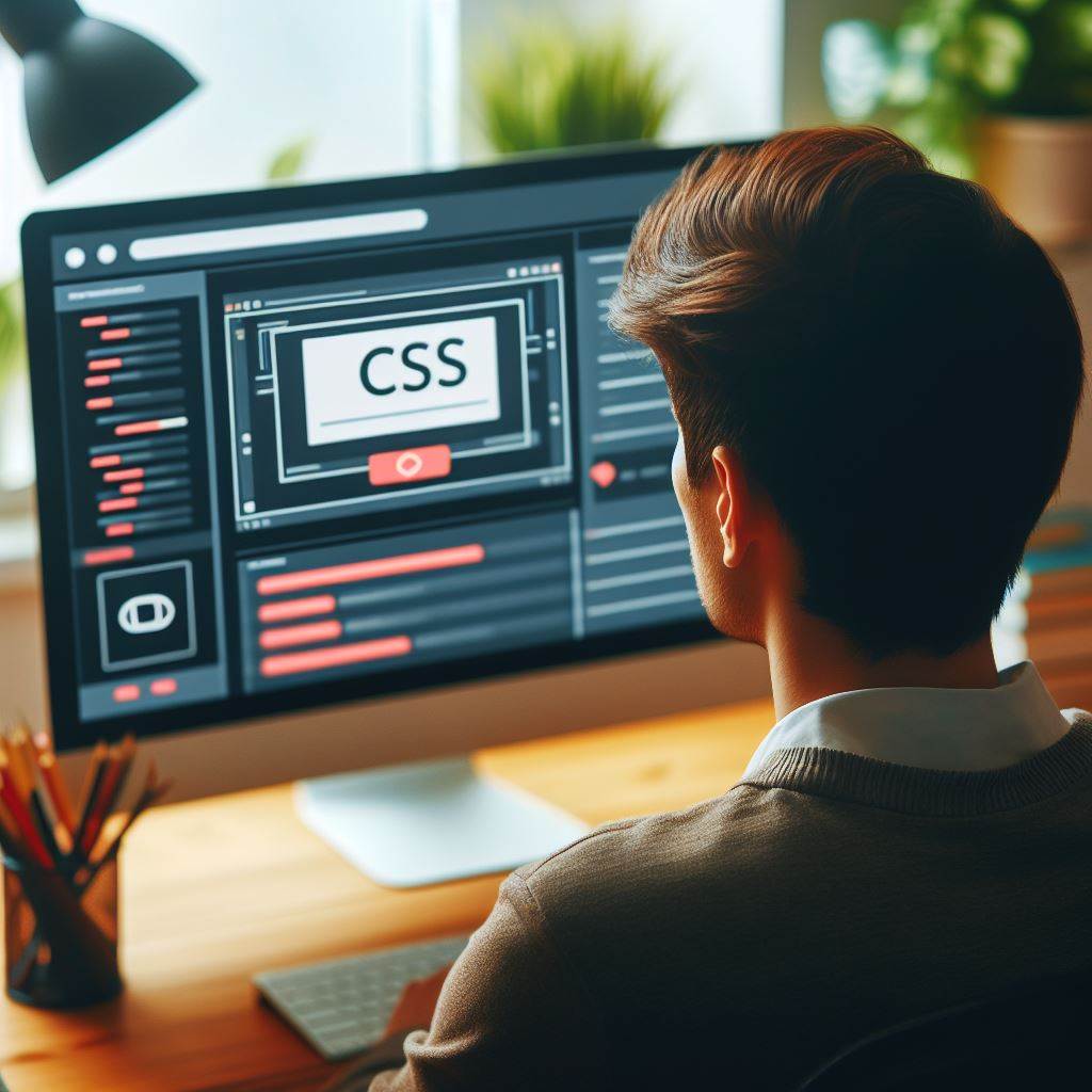 obrazek tytulowy przedstawiajacy czlowieka uczacego sie animacji css